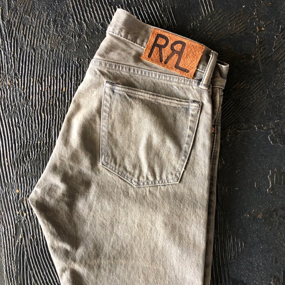 RRL Grey Japanese Selvedge Denim Jeans